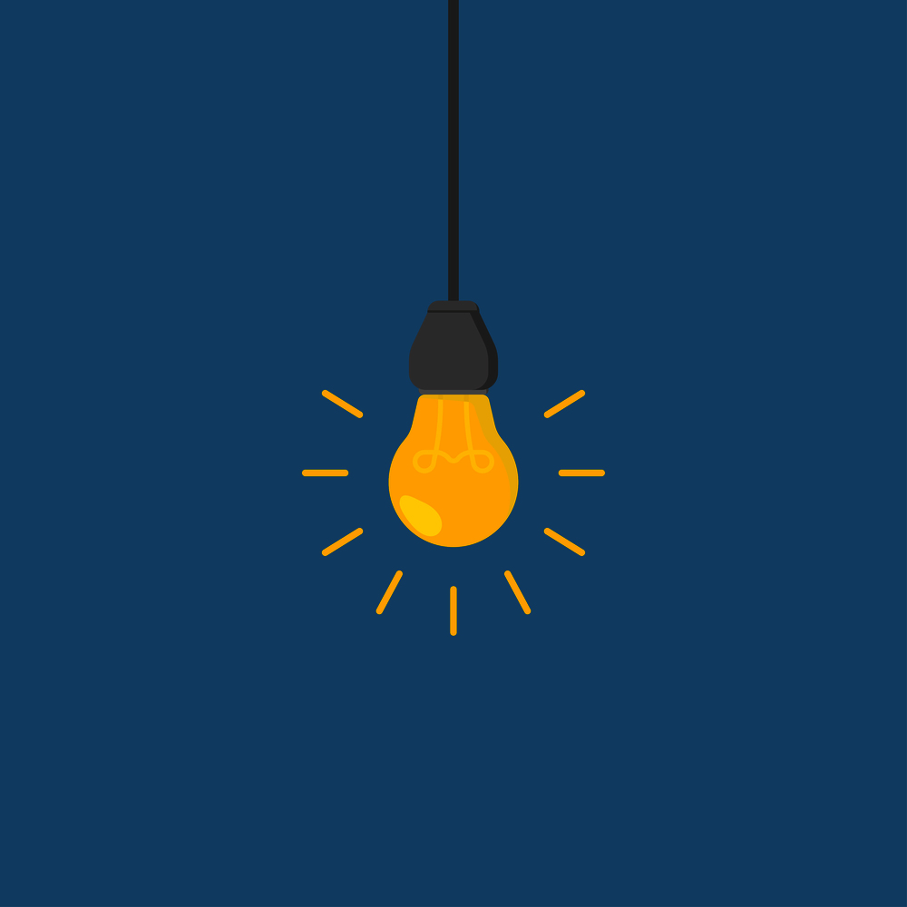 suspended burning light in flat style, vector illustration. suspended burning light in flat style, vector