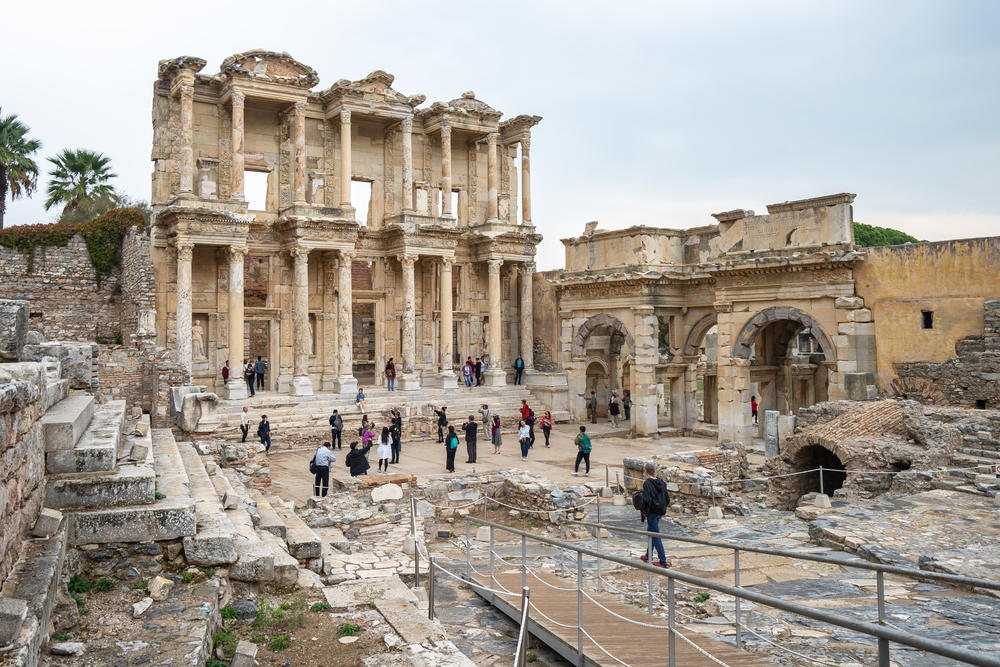 The Library of Celsus in Ephesus Izmir, Turkey.