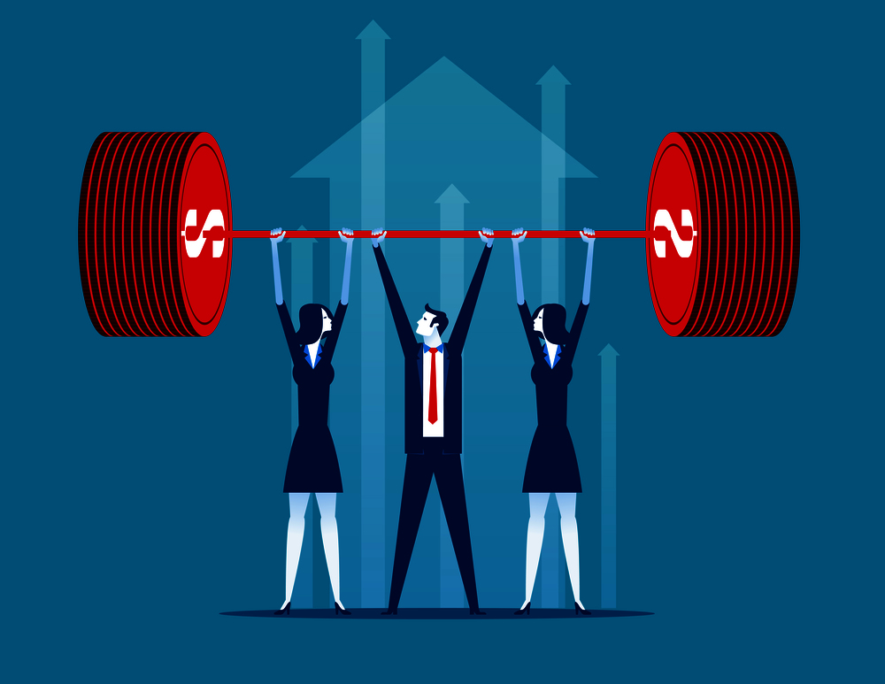 Corporate business success. Concept business vector illustration.