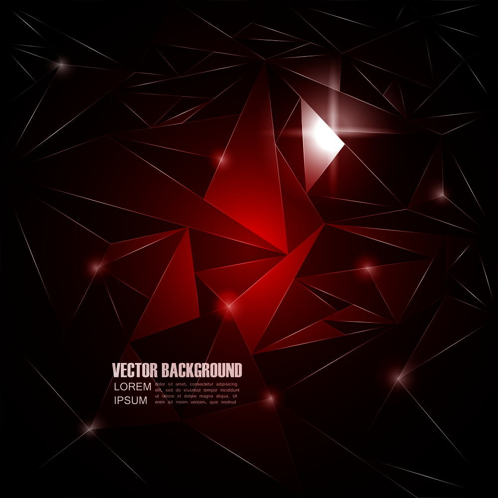 abstract red geometric background with bokeh