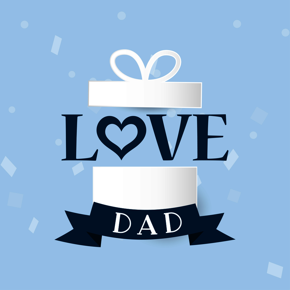 Happy father&rsquo;s day calligraphy greeting card paper art , vector lettering background. illustration