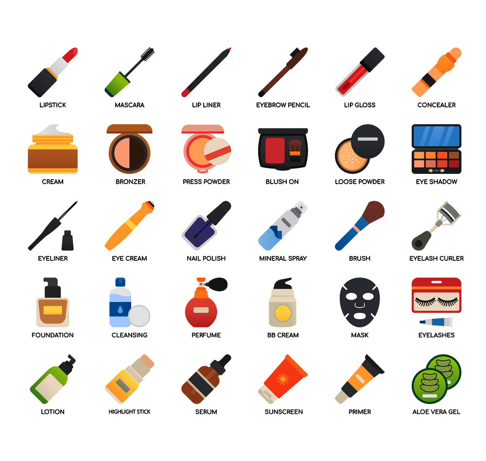 Set of cosmetic thin line and pixel perfect icons for any web and app project.