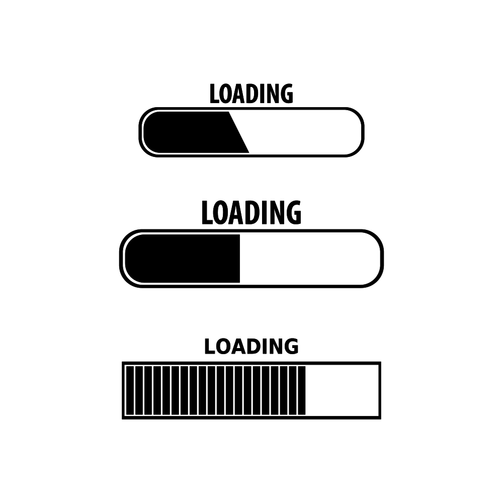 Loading bar icon. Vector eps10 illustration. Web