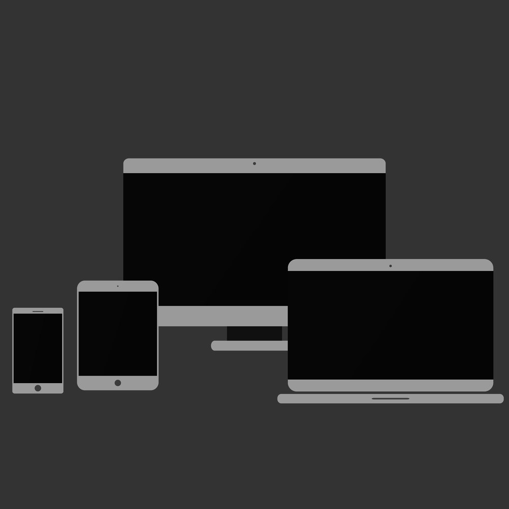 Electronic device icons set. Vector eps10 illustration