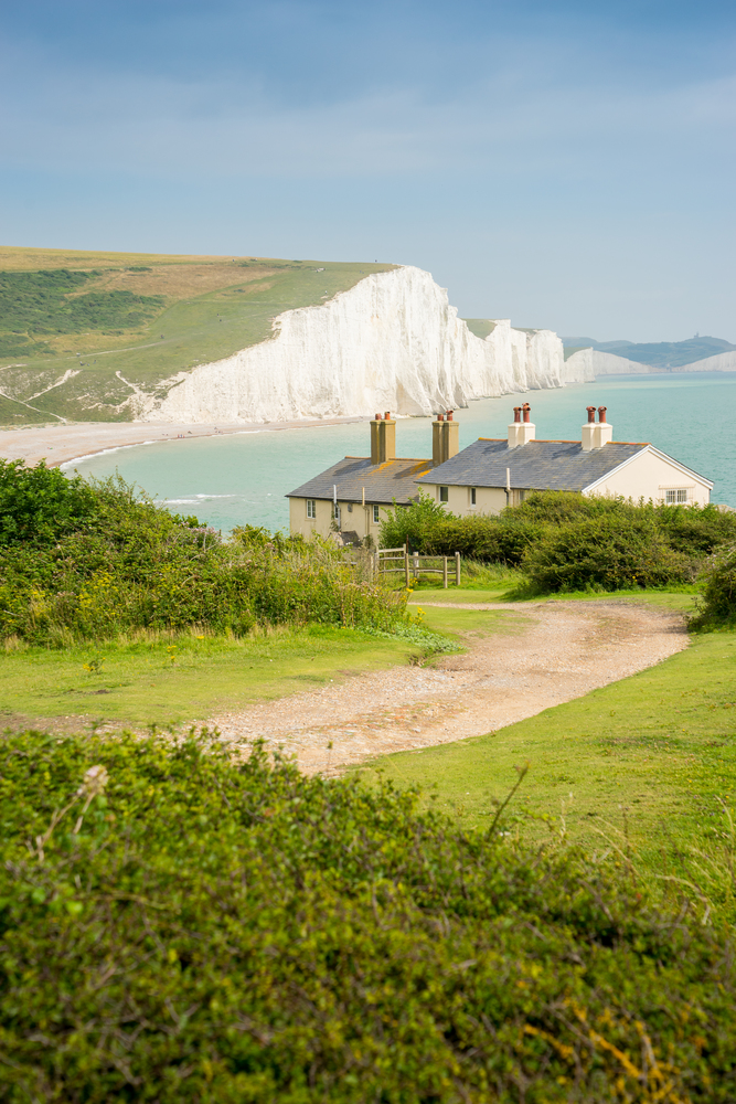 Cottages & 7 Seven Sisters, Brighton, England