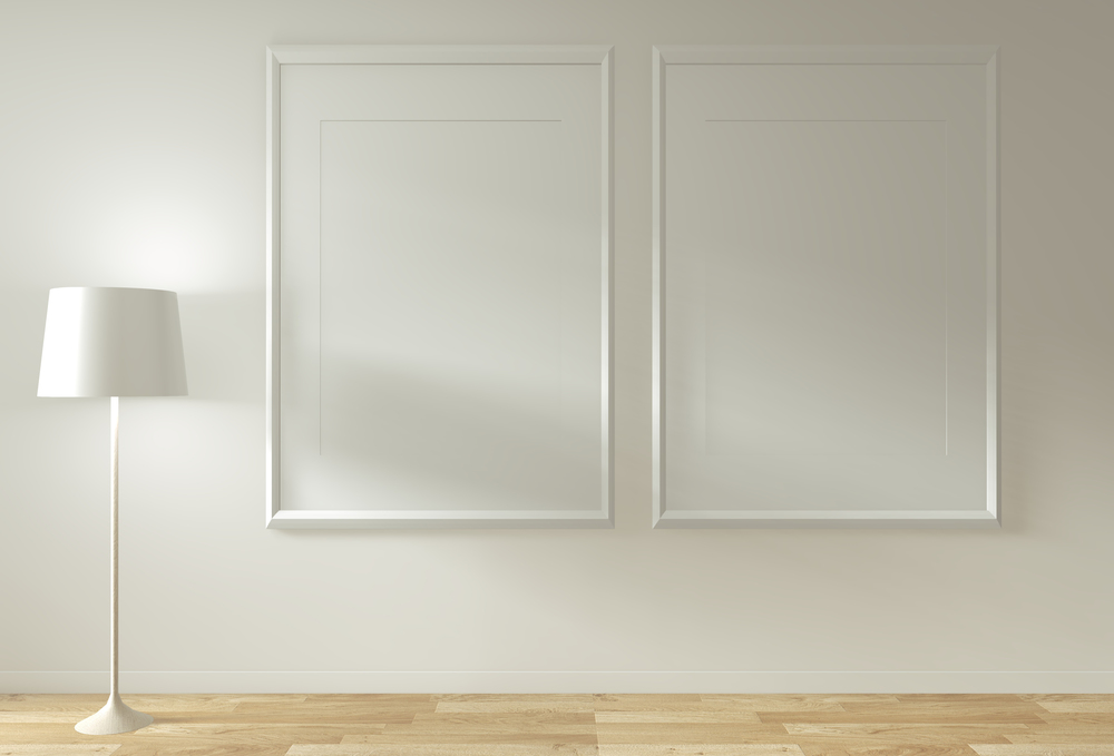Empty interior background, room with decoraion mock up on wooden floor minimal design zen style.3d rendering