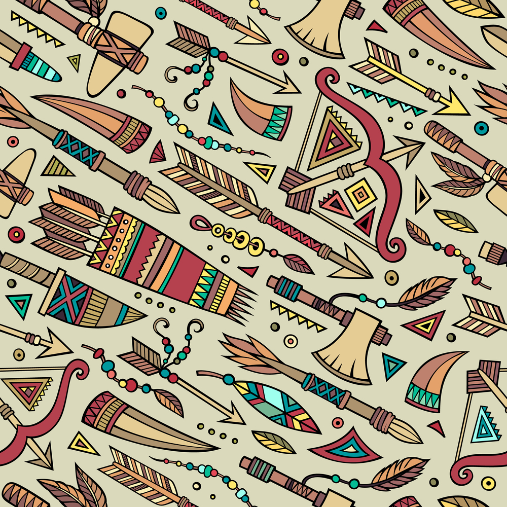 Tribal abstract native ethnic vector seamless pattern  . Tribal native ethnic seamless pattern
