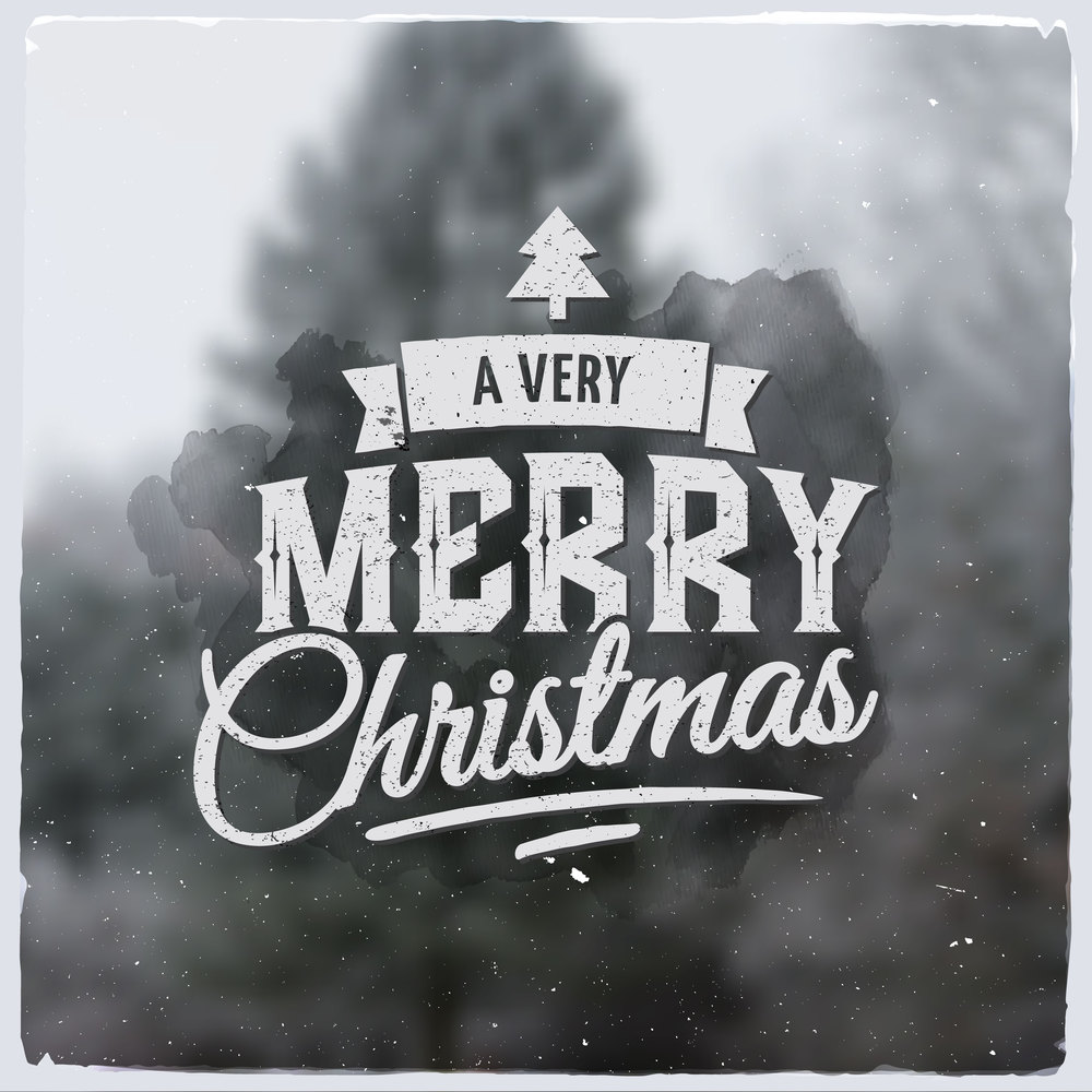 Merry Christmas creative graphic message for winter design.Vector blurred background. Merry Christmas creative graphic message for winter design