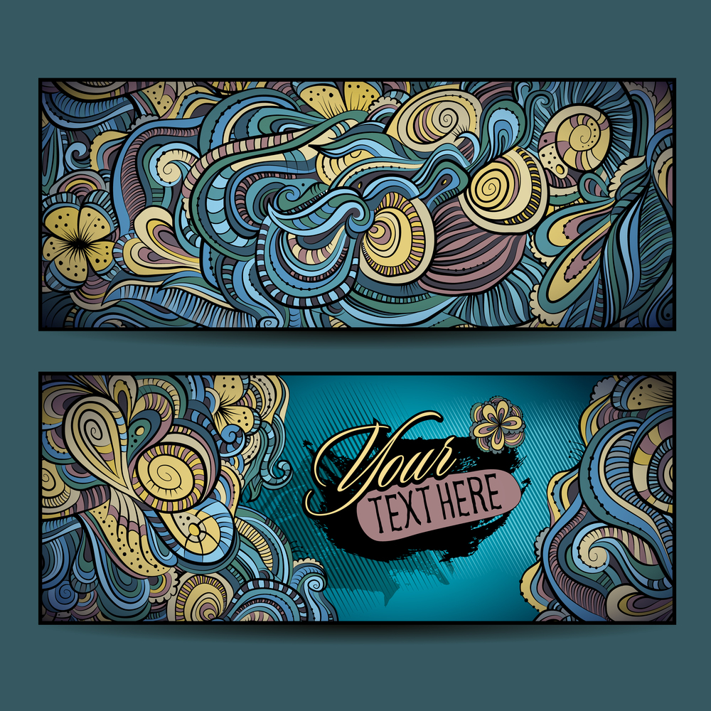 Abstract vector decorative ethnic ornamental backgrounds. Series of image Template frame design for card.