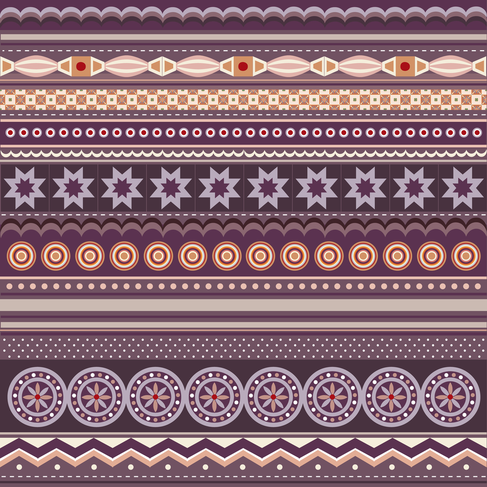 Abstract ethnic vintage geometric vector strip pattern. Abstract vector strip pattern