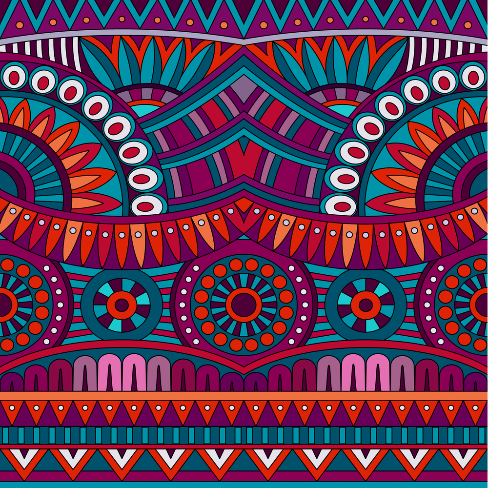 Abstract vector tribal ethnic background seamless pattern. Abstract vector tribal ethnic background seamless