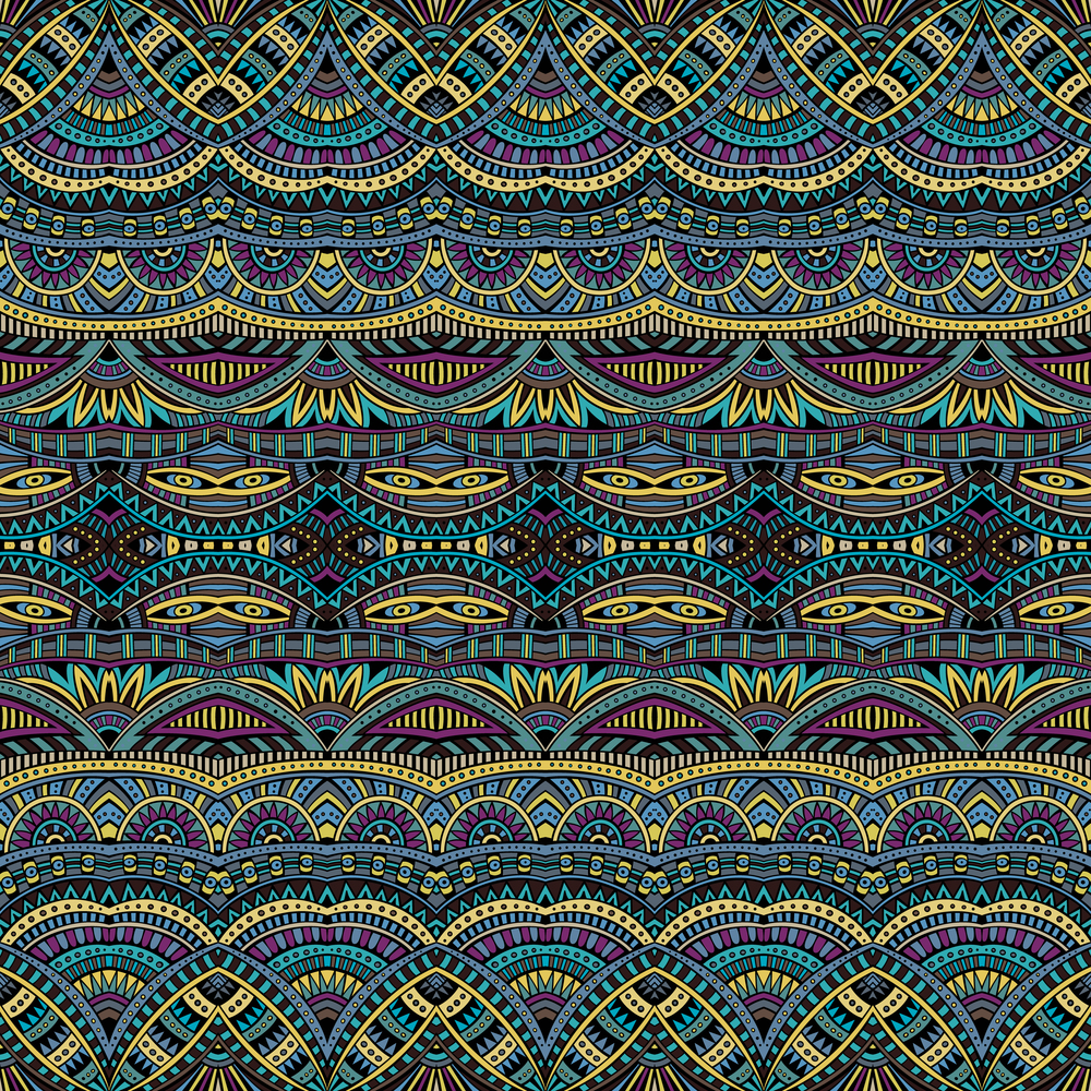 Abstract vector tribal ethnic background seamless pattern. Abstract tribal ethnic seamless pattern