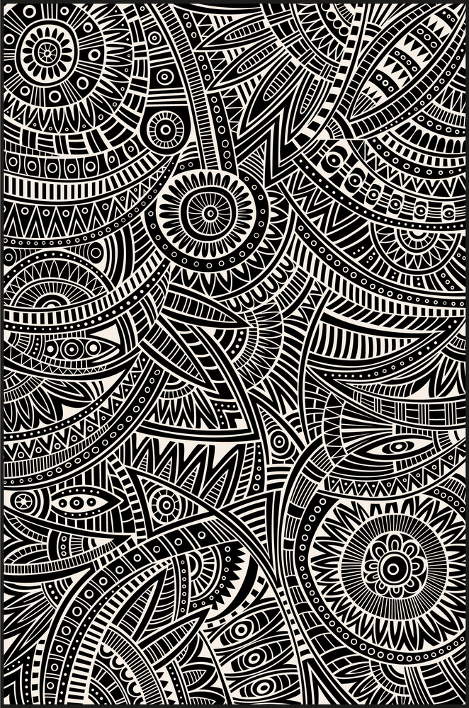 Abstract vector line art tribal decorative ethnic background . Abstract vector tribal ethnic background pattern