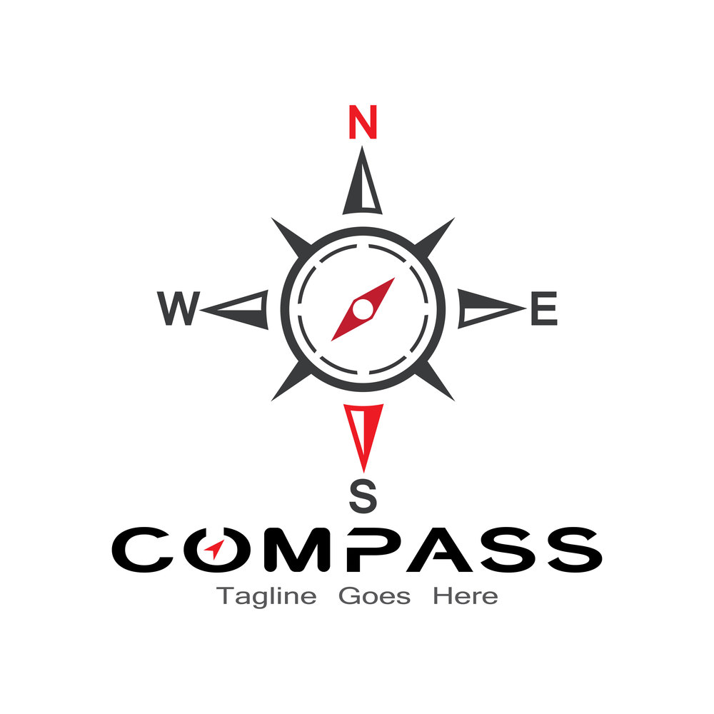 compass logo, icon and symbol. ilustration design template