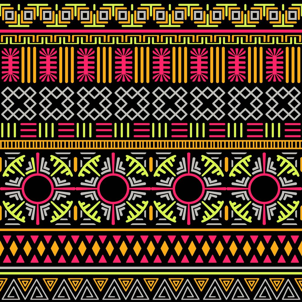 Tribal ethnic seamless pattern. Abstract geometric ornament. Vector illustration. Perfect for textile print, cloth design tissue, wrapping paper and fabric design. Tribal seamless pattern