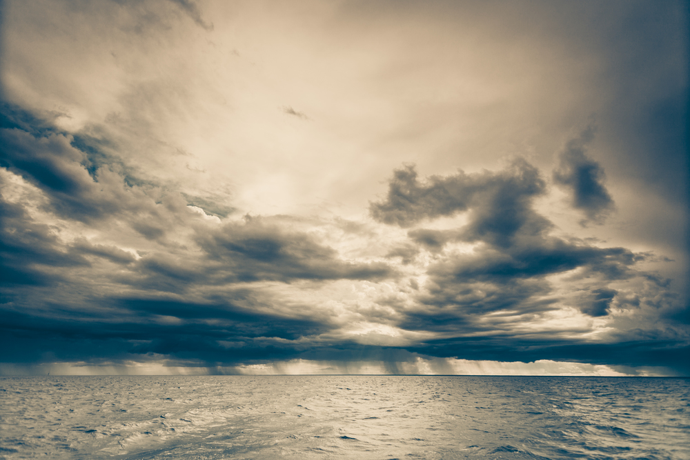 Stormy seascape sea horizon and sky. Natural composition of nature. Landscape. View from ship boat.. seascape sea horizon and sky.