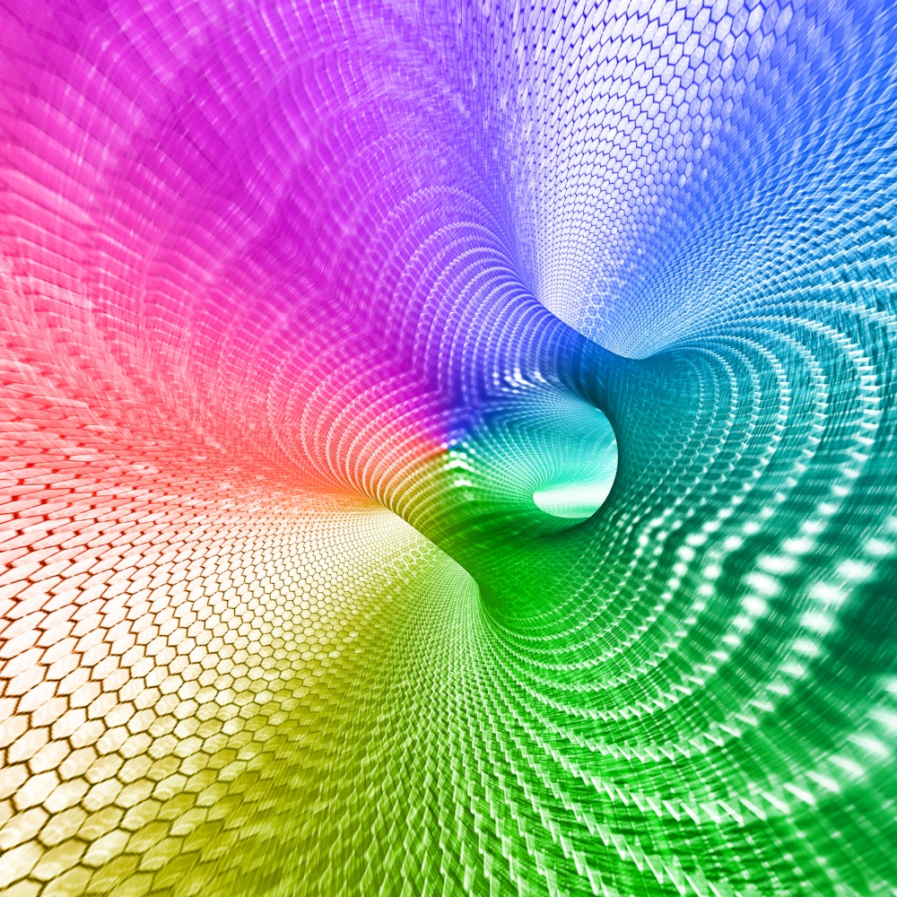 Rainbow colors technology background 3d rendering. Rainbow colors technology background