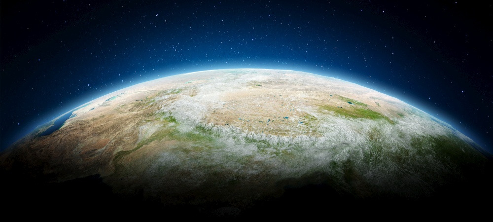 Asia - planet Earth. Elements of this image furnished by NASA. 3d rendering. Asia - planet Earth