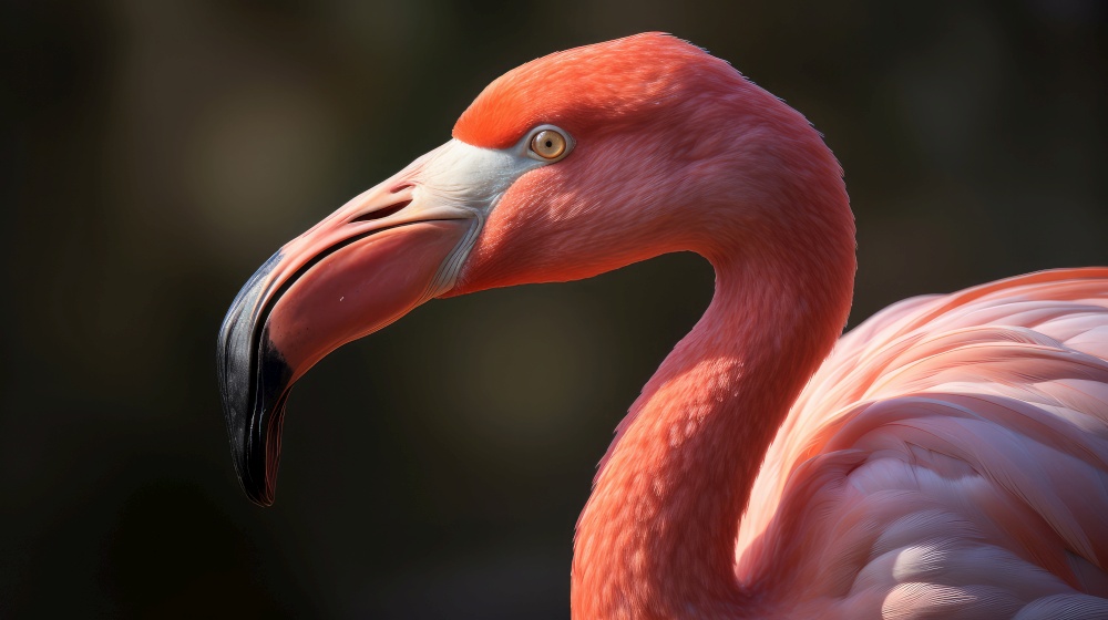 Pink flamingo. Illustration Generative AI