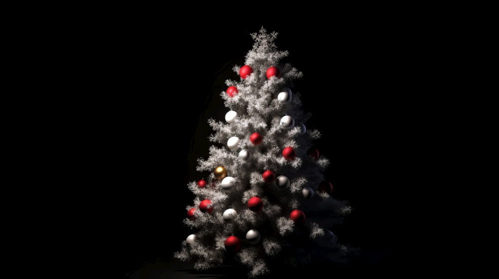 Christmas tree background. Illustration Generative AI