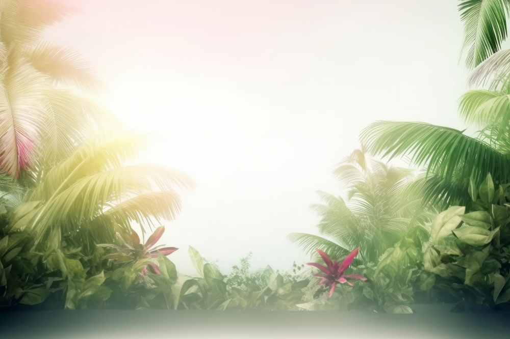 Summer tropical background. Illustration Generative AI