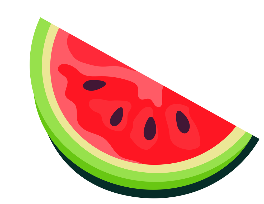 Cartoon Watermelon Icon. Vector Illustration EPS10. Cartoon Watermelon Icon on white. Vector Illustration