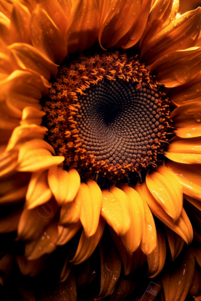 Sunflower background. Illustration Generative AI