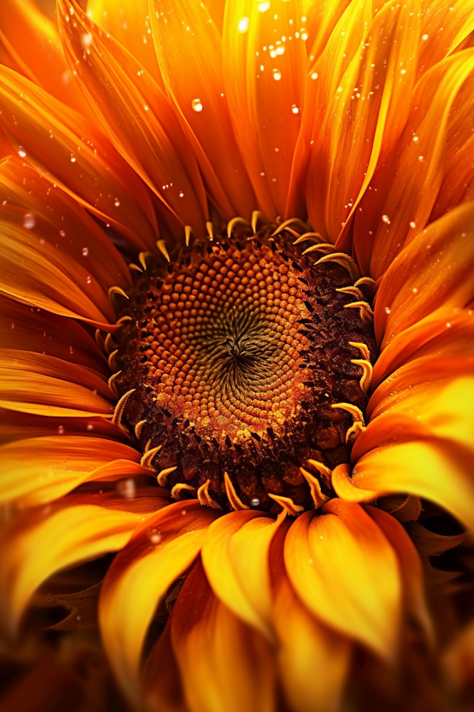 Sunflower background. Illustration Generative AI