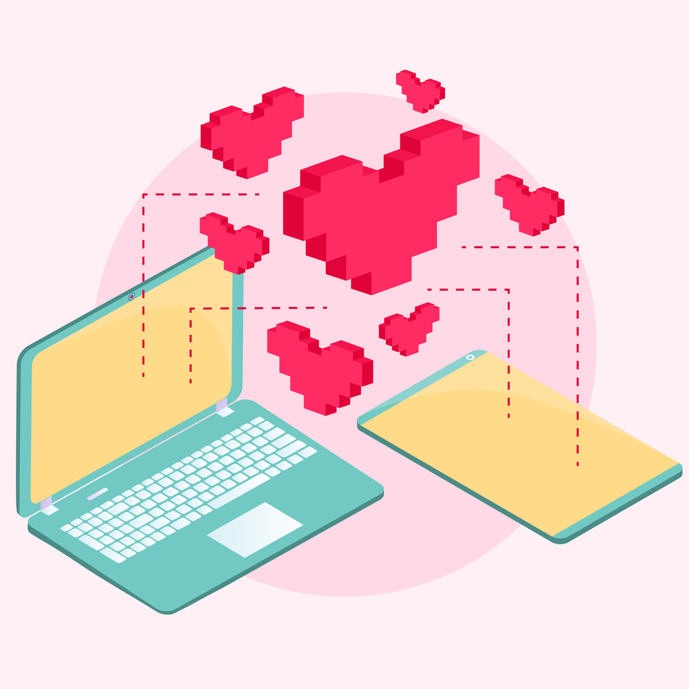 Valentine day pixel concept. 3d message gifts for boyfriend and girlfriend, wife and husband. Love isometric concept wallpaper, card. Happy Valentines Day 14. Love, honesty, romantic, relationship. Valentine day pixel concept. 3d Gifts for boyfriend and girlfriend, wife and husband
