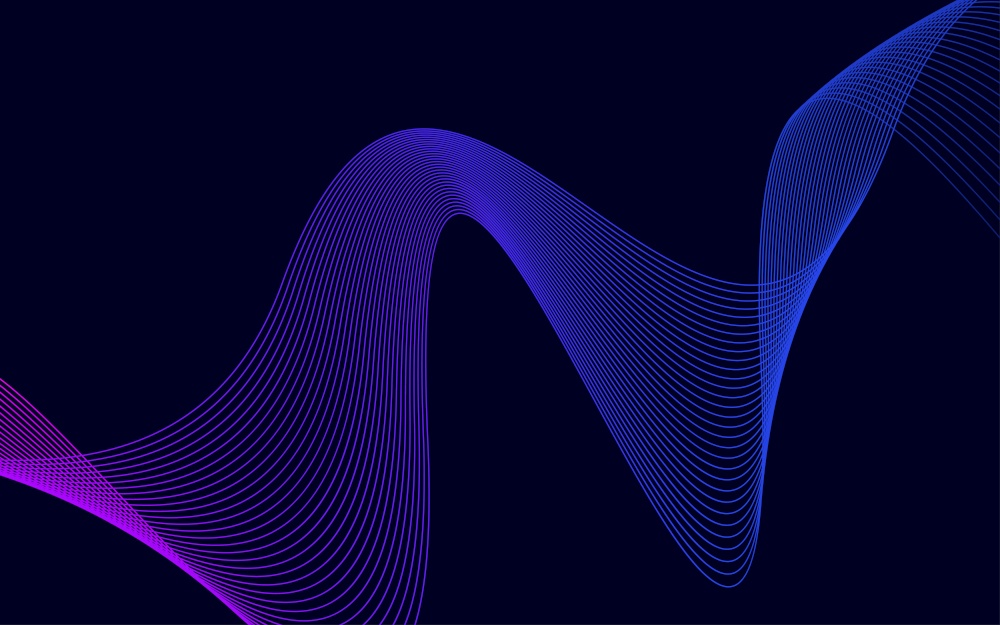 Wave of the blue colored lines. High resolution Vector Illustration