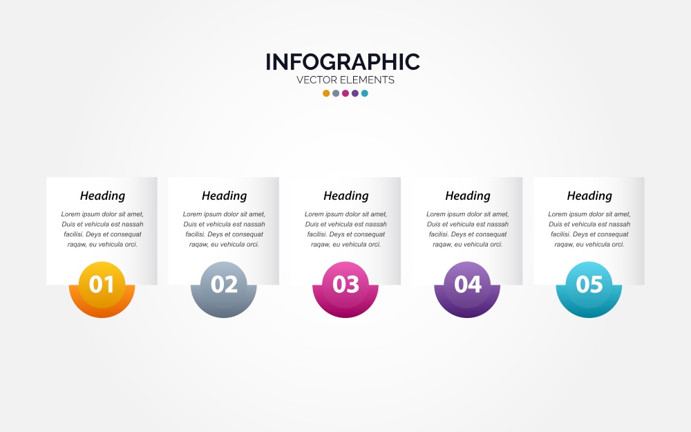 Vector Horizontal Infographic arrow design with 5 options or steps. Horizontal Infographic for business concept. Can be used for presentations banner. workflow layout Vector Illustration