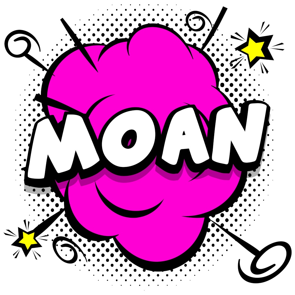 moan Comic bright template with speech bubbles on colorful frames Vector Illustration