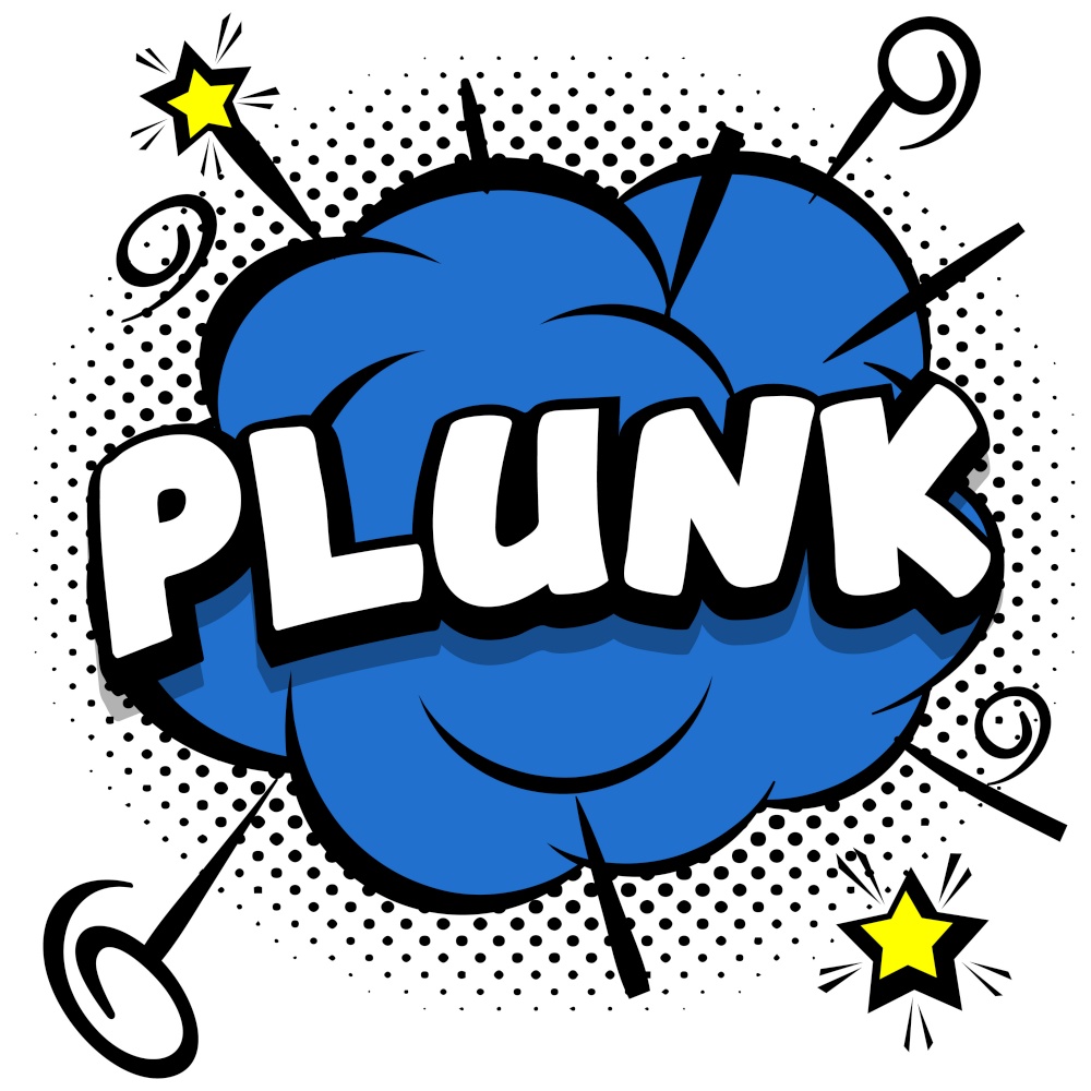 plunk Comic bright template with speech bubbles on colorful frames Vector Illustration