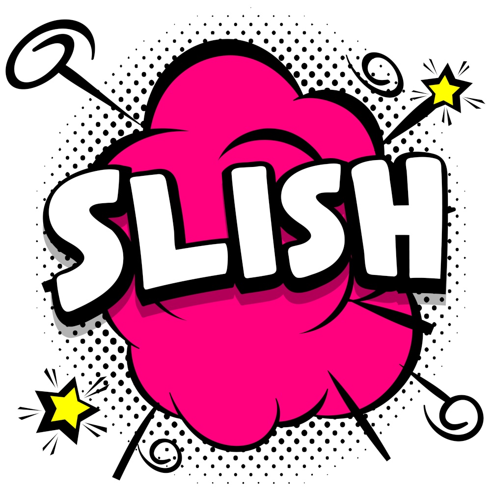 Slish Comic bright template with speech bubbles on colorful frames Vector Illustration