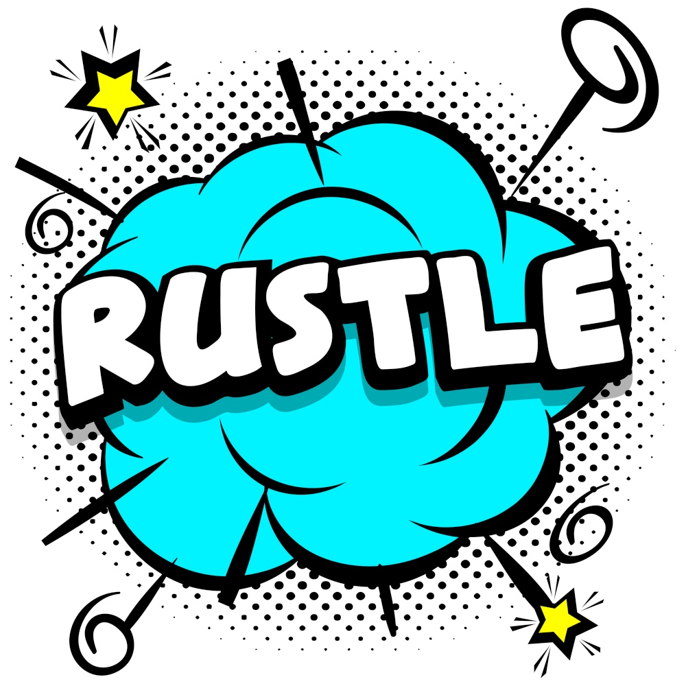 rustle Comic bright template with speech bubbles on colorful frames Vector Illustration