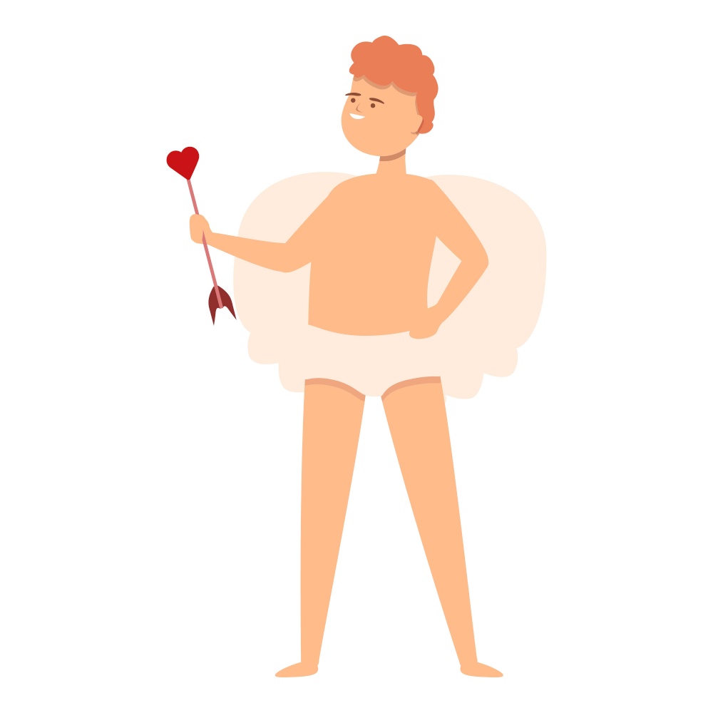 Cupid love arrow icon cartoon vector. Valentine day. Kid baby. Cupid love arrow icon cartoon vector. Valentine day