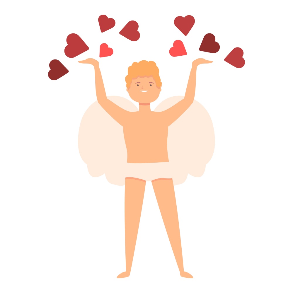 Valentine cupid icon cartoon vector. Love day. Cute angel. Valentine cupid icon cartoon vector. Love day