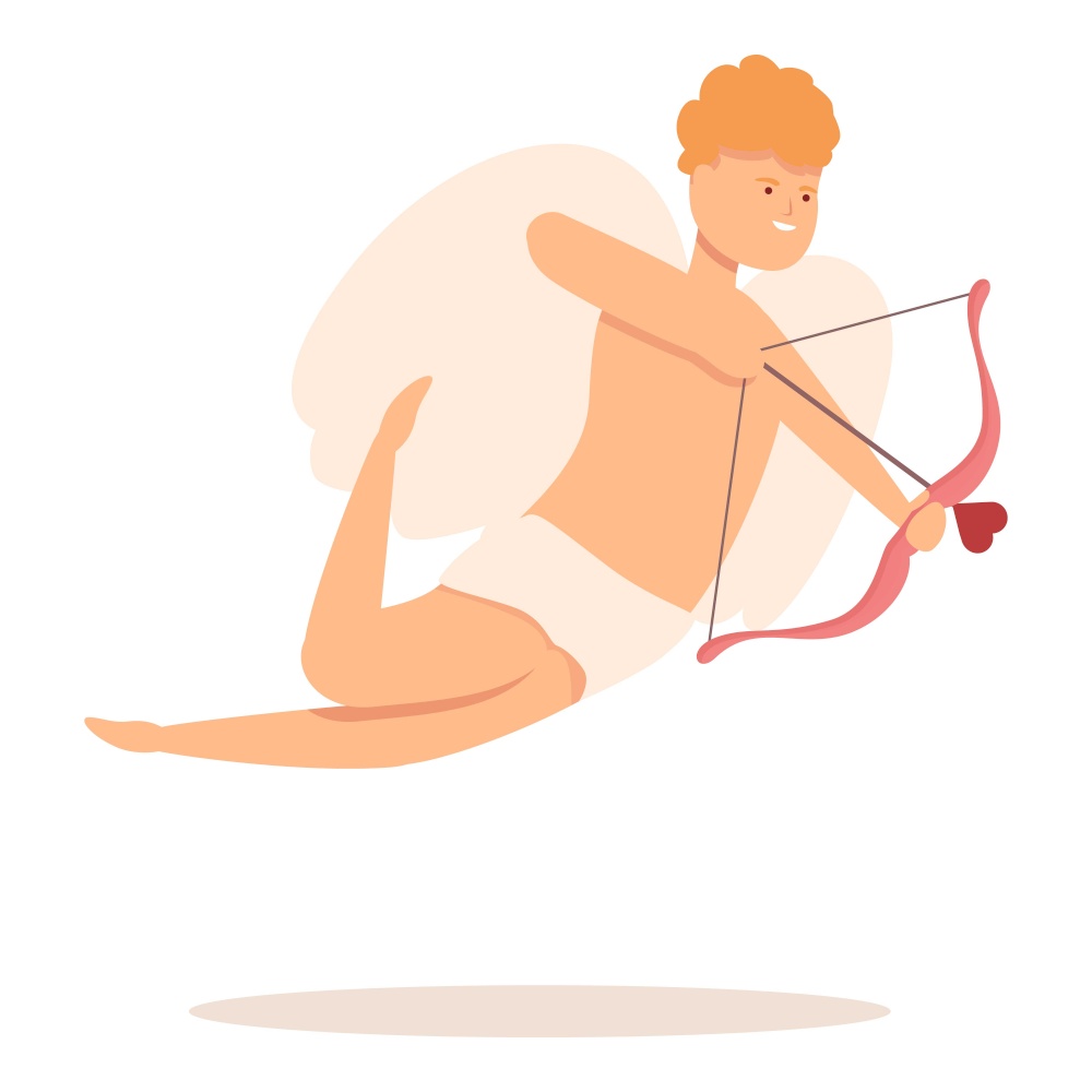 Love cupid icon cartoon vector. Cute day. Angel arrow. Love cupid icon cartoon vector. Cute day