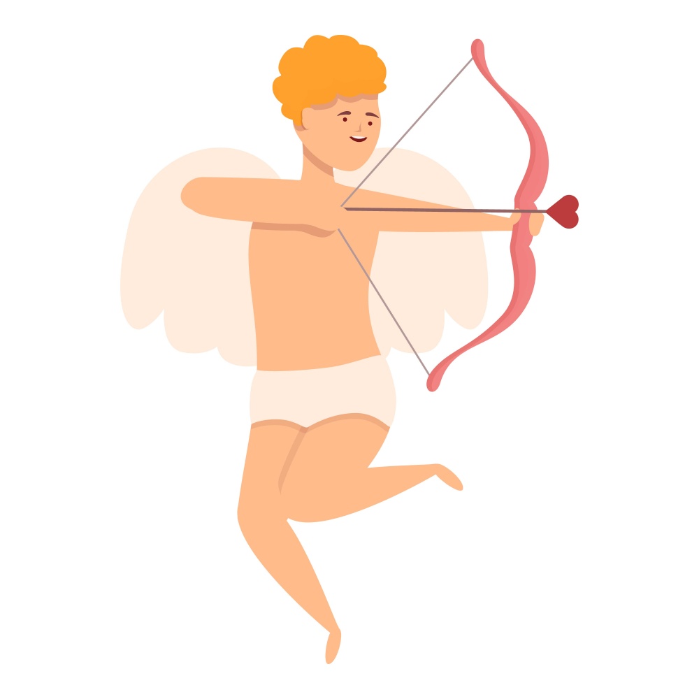 Baby cupid icon cartoon vector. Love day. Arrow bow. Baby cupid icon cartoon vector. Love day
