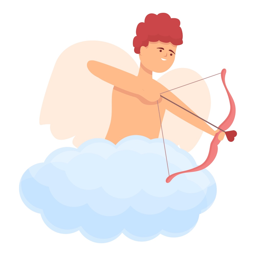 Cupid character icon cartoon vector. Valentine day. Funny boy. Cupid character icon cartoon vector. Valentine day