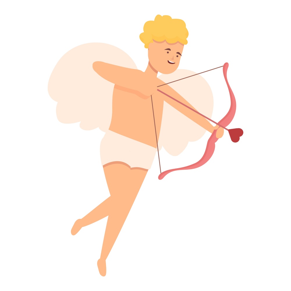 Cupid gift icon cartoon vector. Valentine day. Love cute. Cupid gift icon cartoon vector. Valentine day