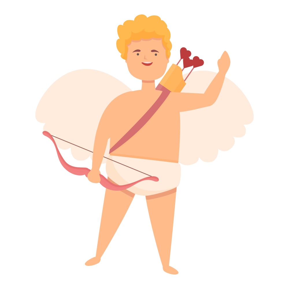 Cupid wing icon cartoon vector. Love angel. Baby romance. Cupid wing icon cartoon vector. Love angel