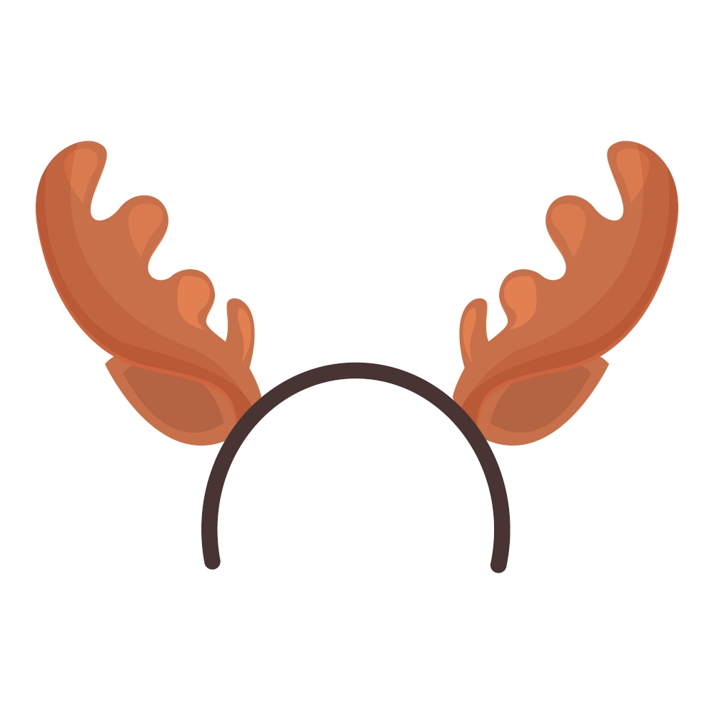 Sticker deer mask icon cartoon vector. Santa holiday. Claus party. Sticker deer mask icon cartoon vector. Santa holiday