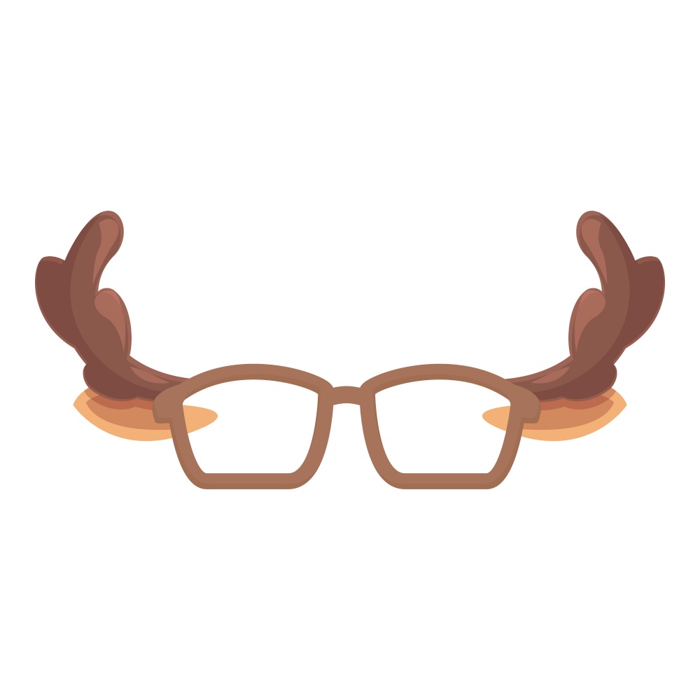 Glasses deer icon cartoon vector. Santa holiday. Mask face. Glasses deer icon cartoon vector. Santa holiday