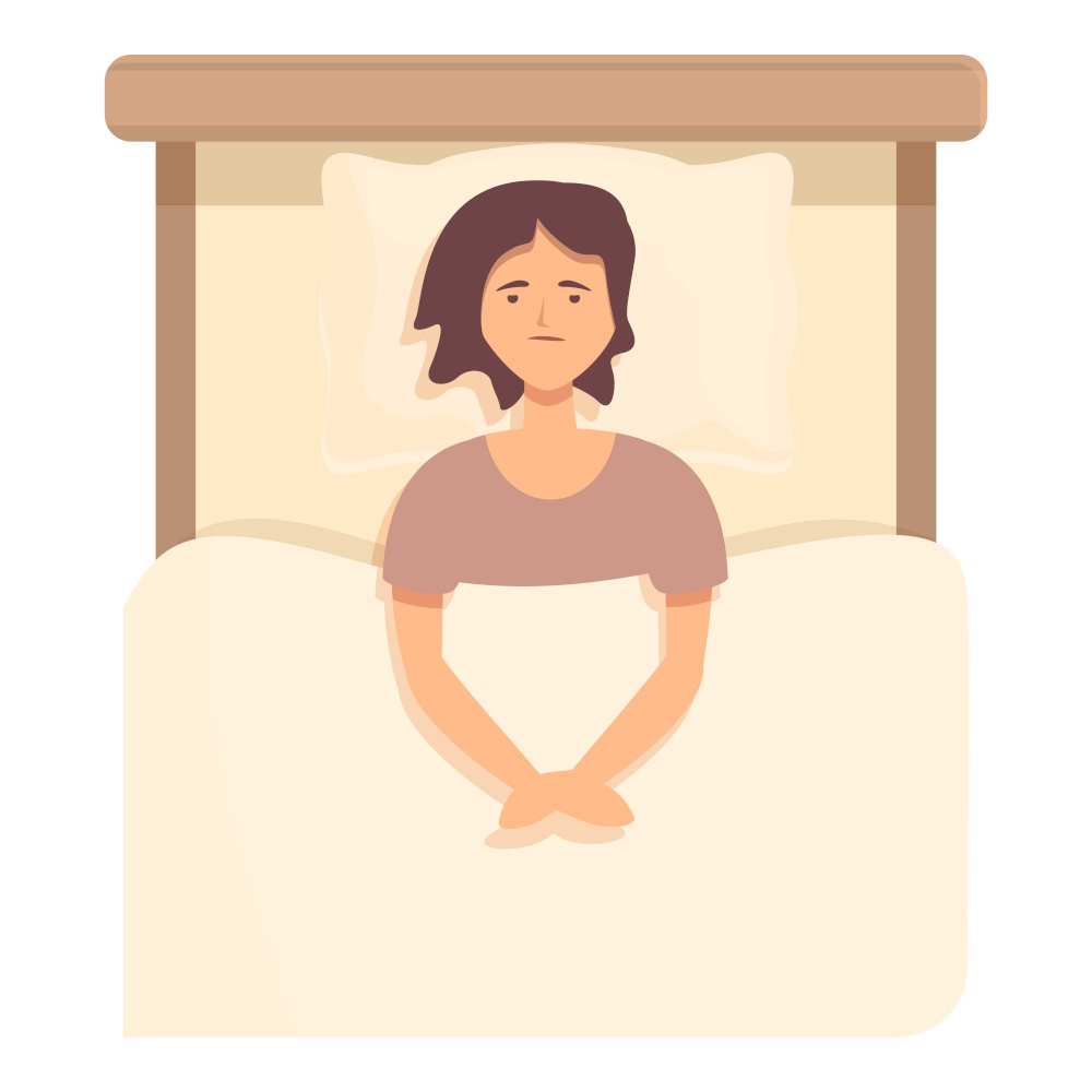 Mother insomnia icon cartoon vector. Sleep disorder. Stress awake. Mother insomnia icon cartoon vector. Sleep disorder