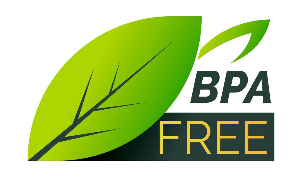 No bisphenol A, BPA free products and materials, safe for health. Isolated label or badge, emblem with leaf and foliage. Advertisement and marketing, ecologically friendly. Vector in flat style. BPA free, label with foliage, no bisphenol A