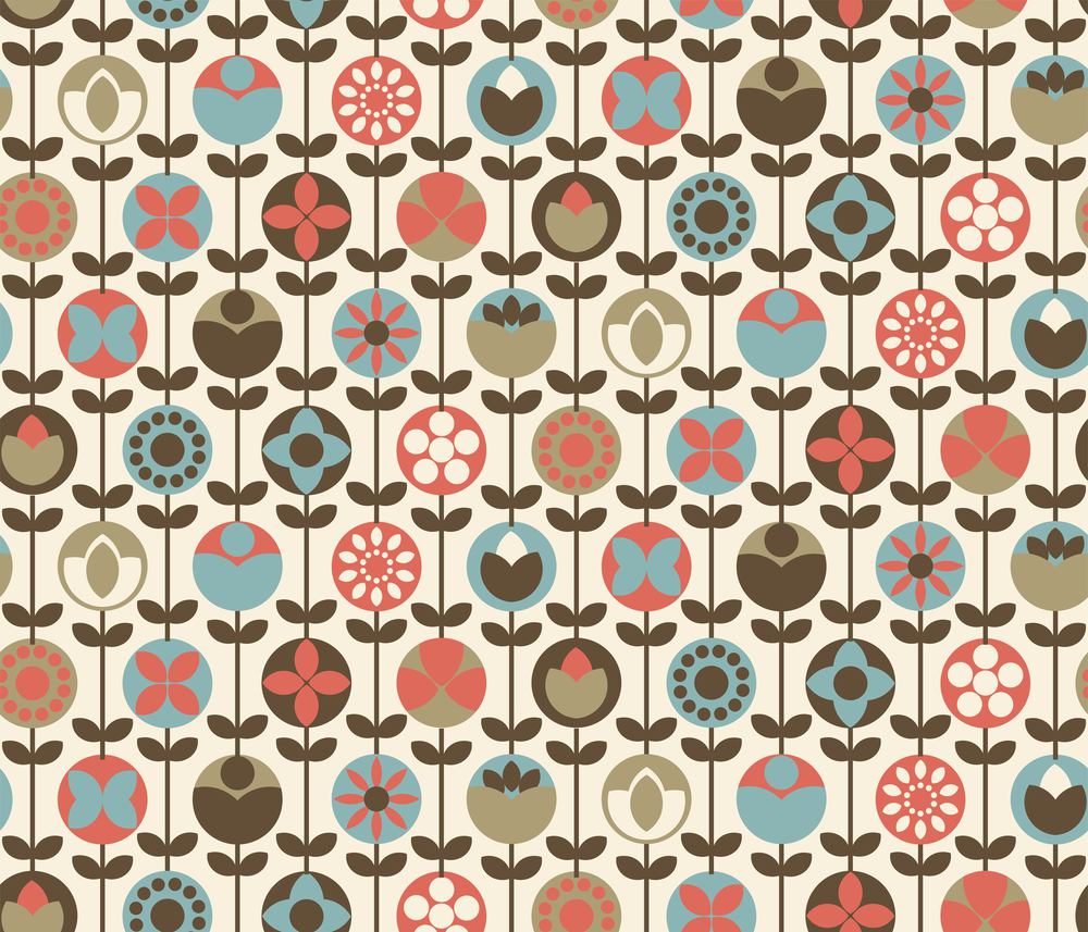 Flowers in blossom, bouquets and branches with leaves. Fabric and texture, botany and floral decoration. Vintage or retro. Seamless pattern, background or print wallpaper. Vector in flat style. Vintage floral design, blossom and foliage pattern