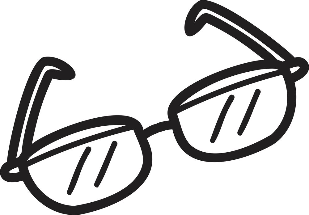 Hand Drawn glasses illustration isolated on background