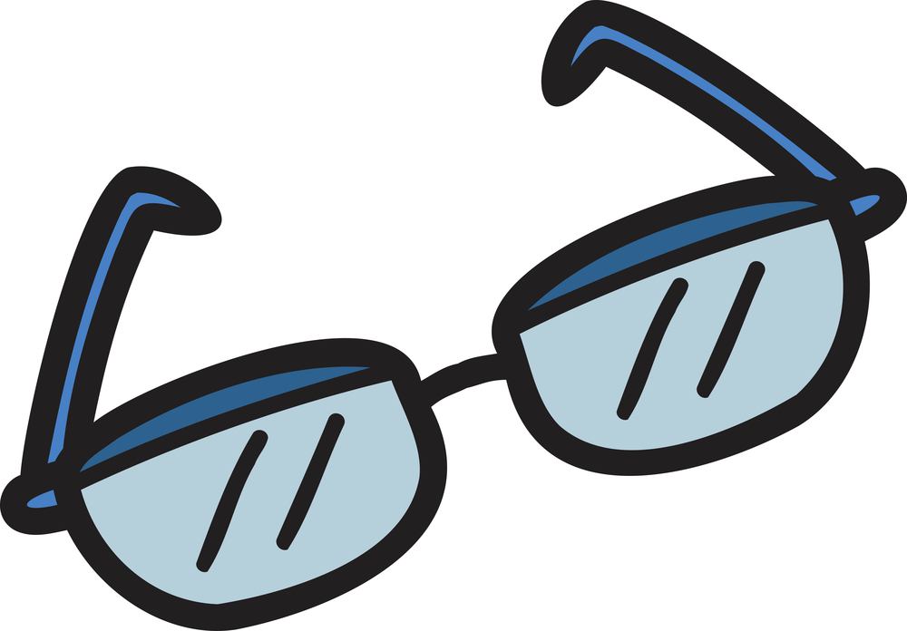 Hand Drawn glasses illustration isolated on background