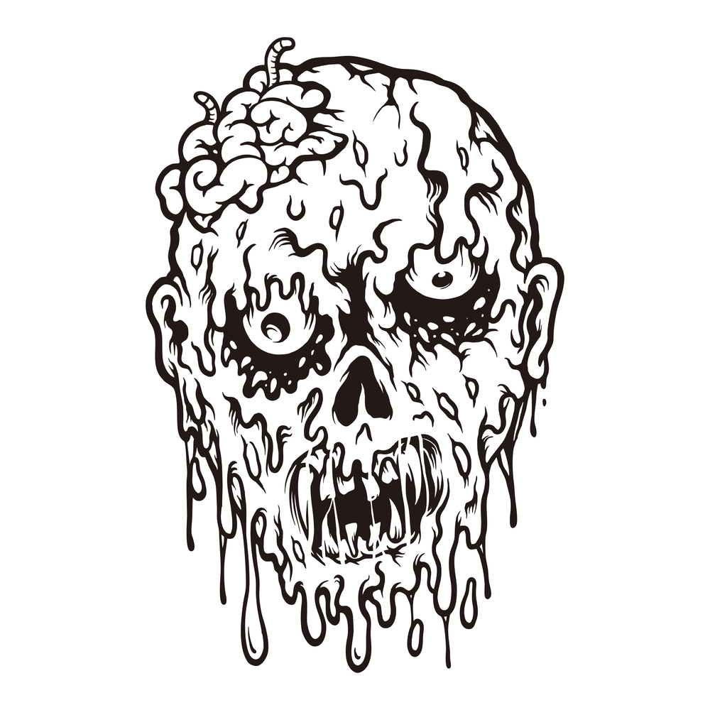 Horror Monster Brains Out Clipart Vector illustrations for your work Logo, mascot merchandise t-shirt, stickers and Label designs, poster, greeting cards advertising business company or brands.